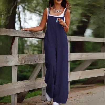 Annia™ | Lässige Latzhose mit weitem Bein und Taschen