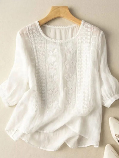 Firenze™ | Bestickte Boho-Bluse aus Baumwolle (Kleinere Passform)