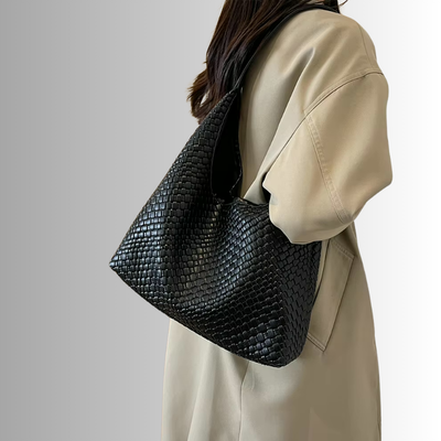 Livia Woven Tote | Vegane Schultertasche mit Pouch