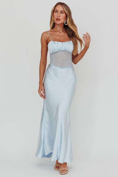 Celina | Maxikleid mit Mesh-Details