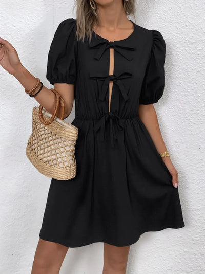 Bloomie | Verspieltes Kleid mit Puffärmeln – Süß, Lässig & Sommerlich