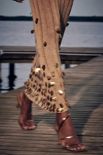 Goldie | Goldene Mesh Glamour Kleid