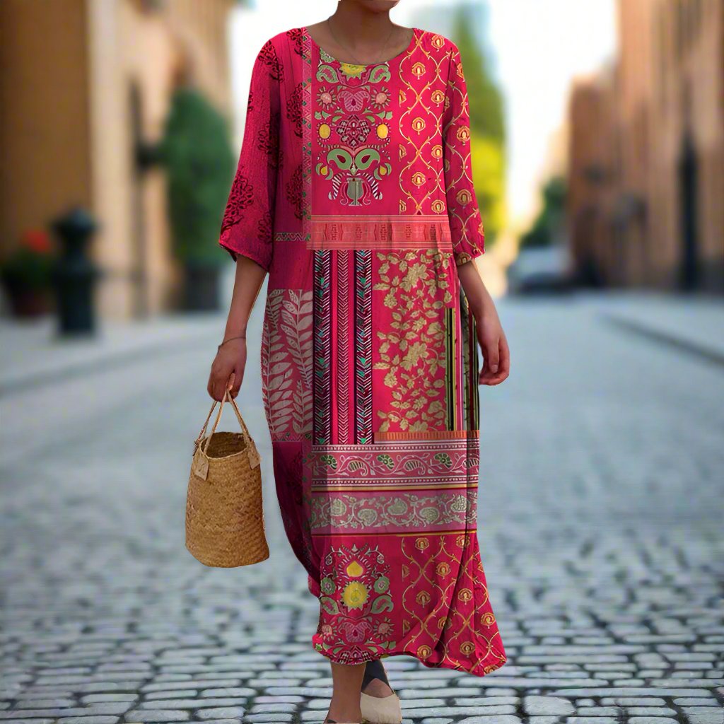Marlene™ | Maxikleid Boho mit lockerer Passform