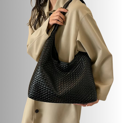 Livia Woven Tote | Vegane Schultertasche mit Pouch