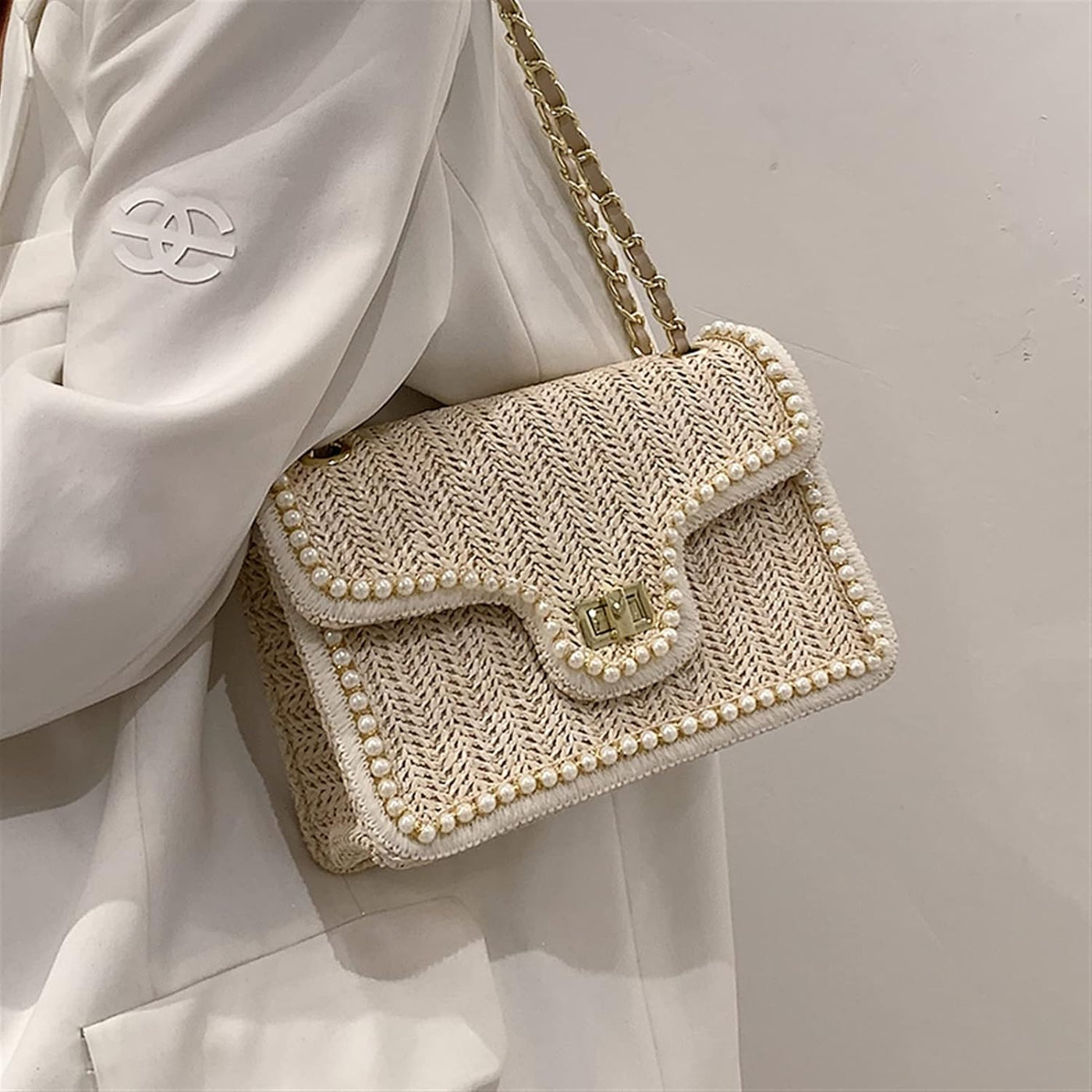 Maréva | Boho-Handtasche mit Perlendetail