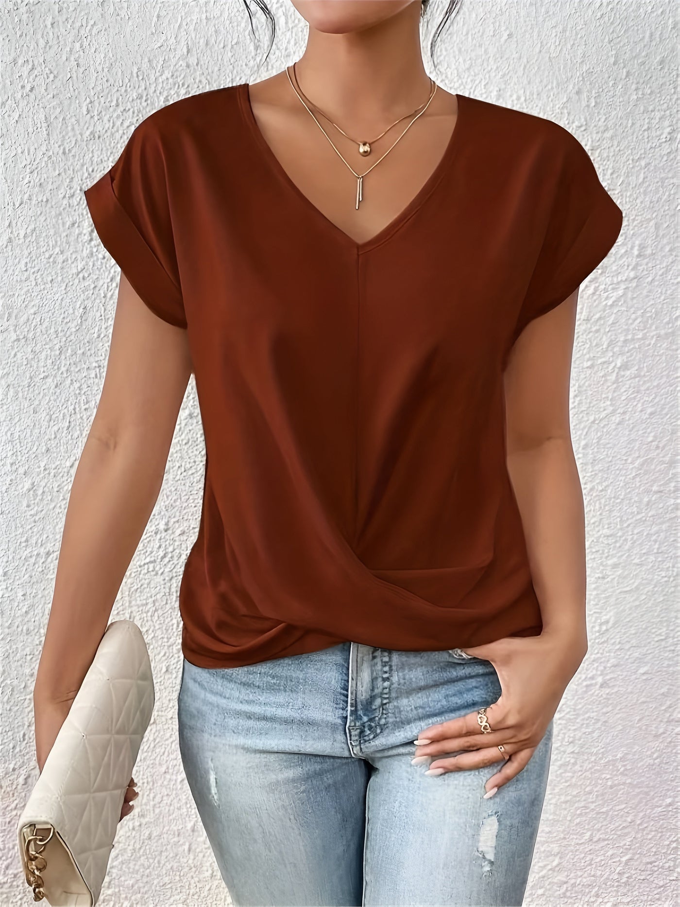 Sofia™ – T-Shirt Casual mit Herz-Ausschnitt