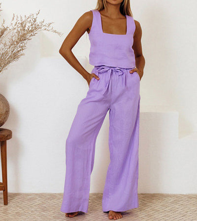 Megan™ | Set Top Minimalistisch und Weite Hosen