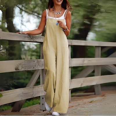 Annia™ | Lässige Latzhose mit weitem Bein und Taschen