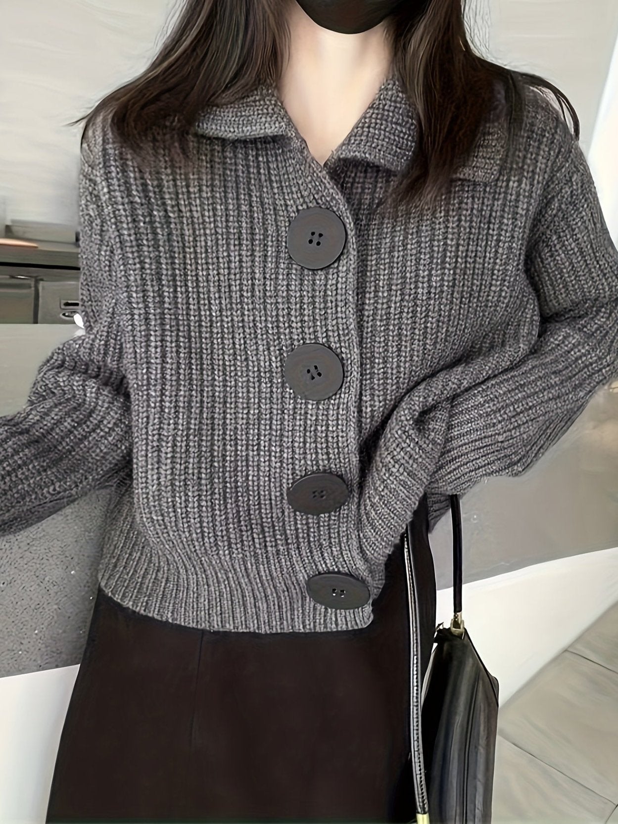 Alma | Strickjacke aus Rippstrick