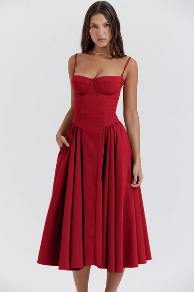 Künstlerisch Retro | Midi Kleid