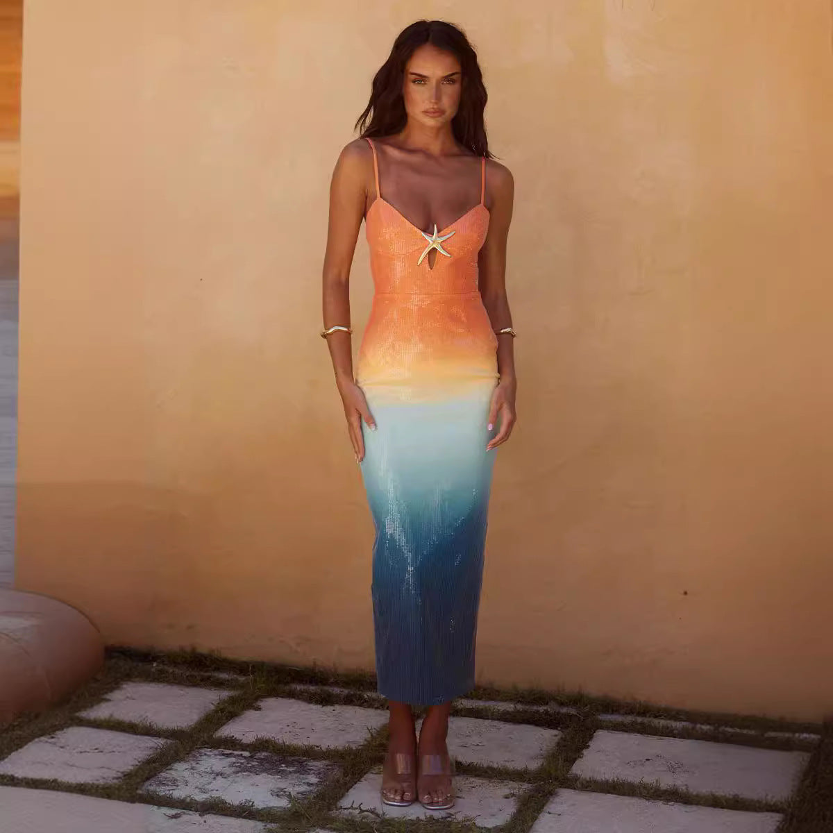 Ombre Sunset | Midi Kleid