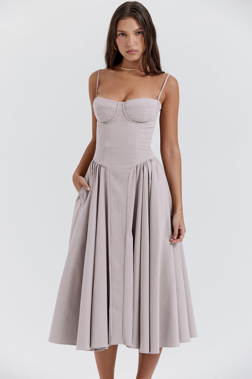 Künstlerisch Retro | Midi Kleid