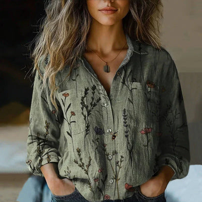 Mira™ - Vintage Bedruckte Bluse