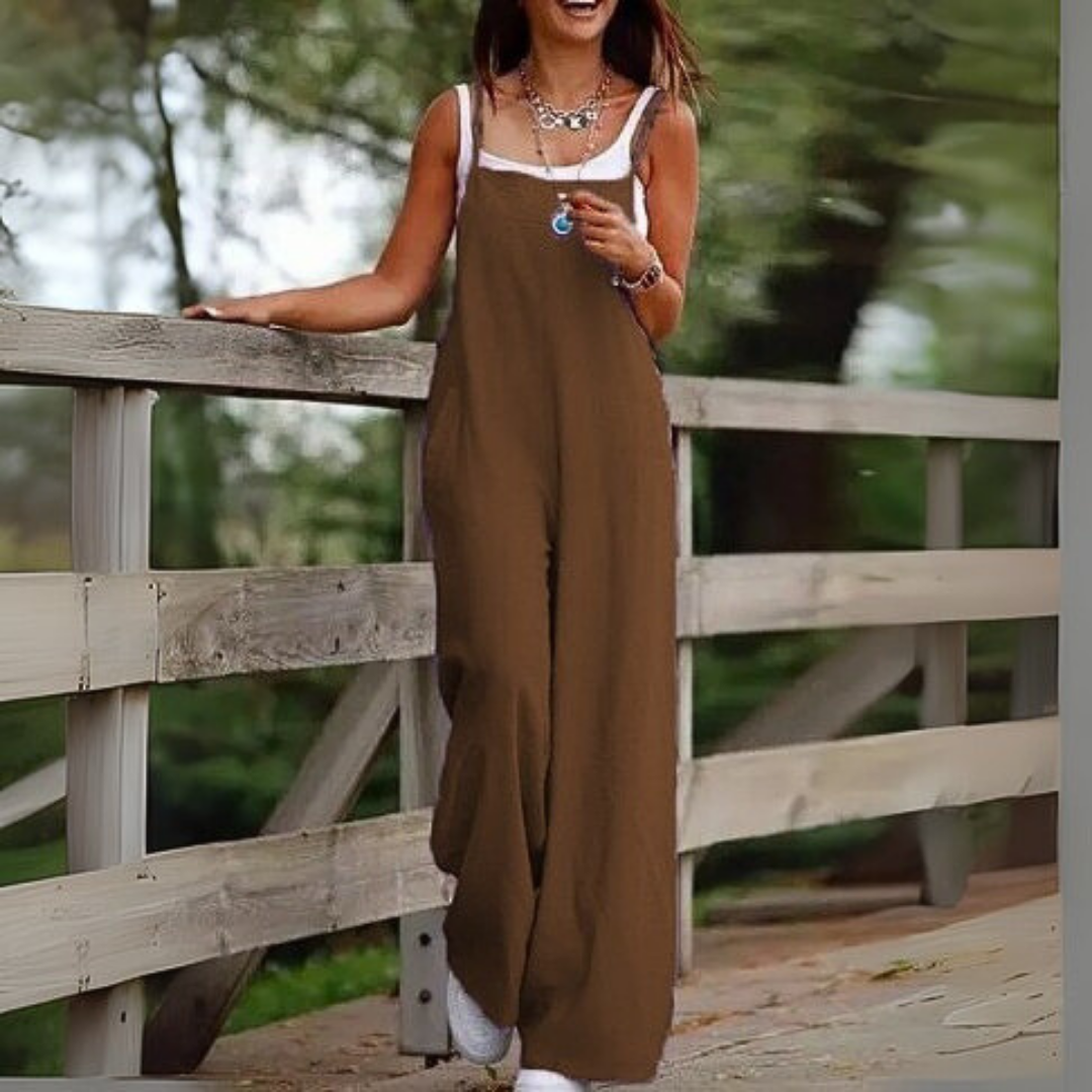 Annia™ | Lässige Latzhose mit weitem Bein und Taschen
