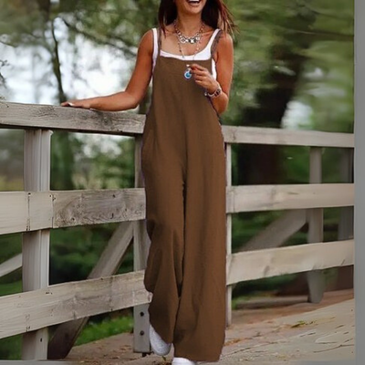 Annia™ | Lässige Latzhose mit weitem Bein und Taschen