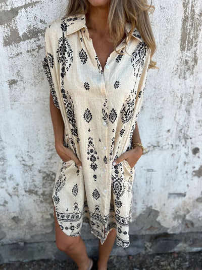 SILKE™ | Lässiges Loose-Fit Kleid mit kurzen Ärmeln