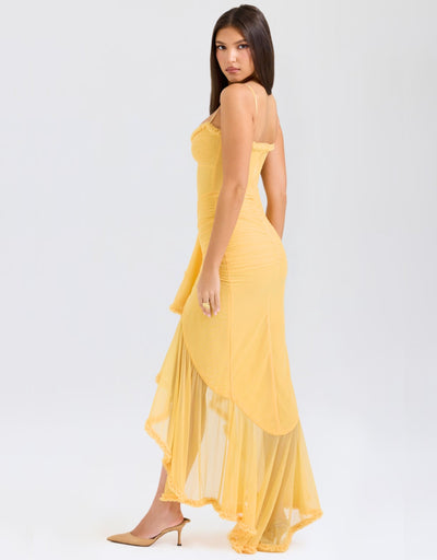Soleil Ruffle | Maxikleid