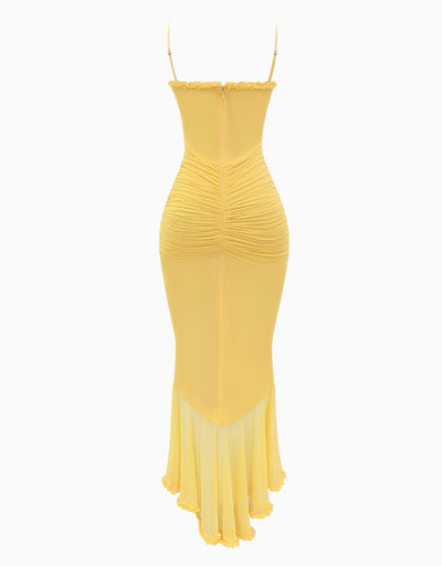 Soleil Ruffle | Maxikleid