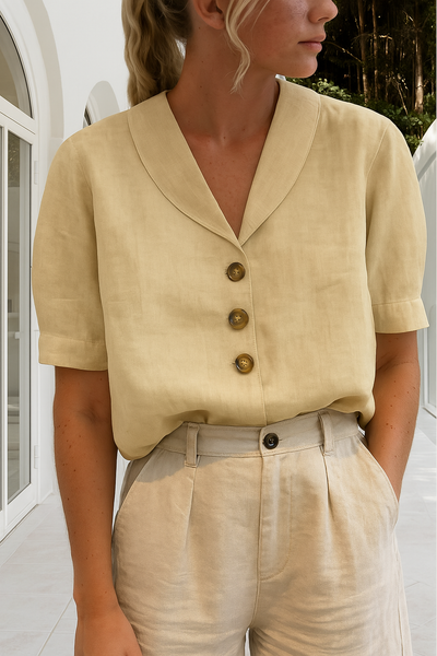 Lina | Utility-Style Bluse mit elegantem Reverskragen