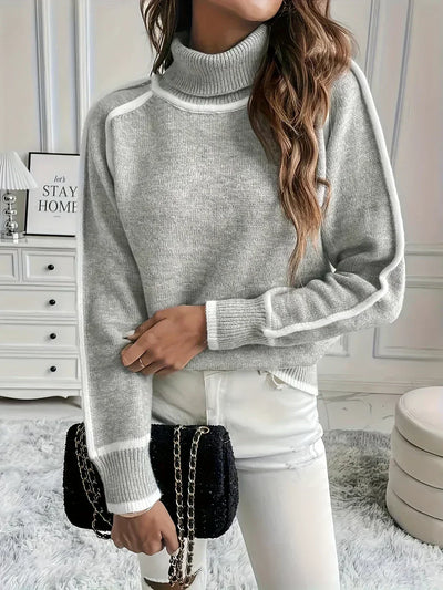 Fiora | Süßer Pullover mit hohem Kragen