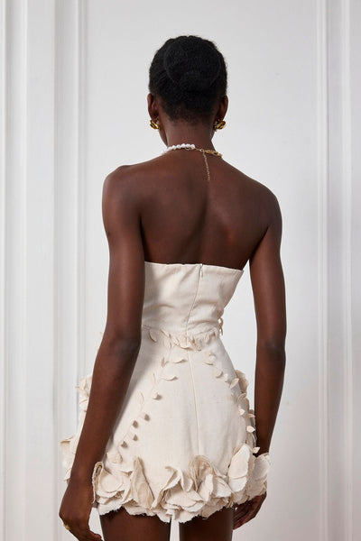 Eleanora | Strapless Blumen-Mini-Kleid