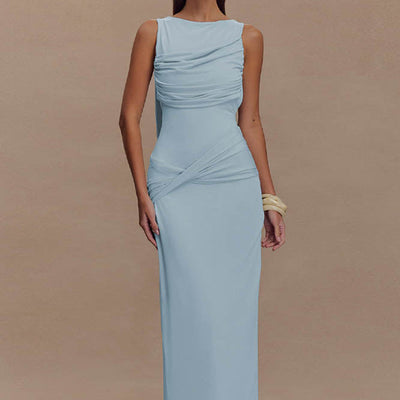 Nalani | Langes Abendkleid mit Offenem Rücken und Hohem Schlitz