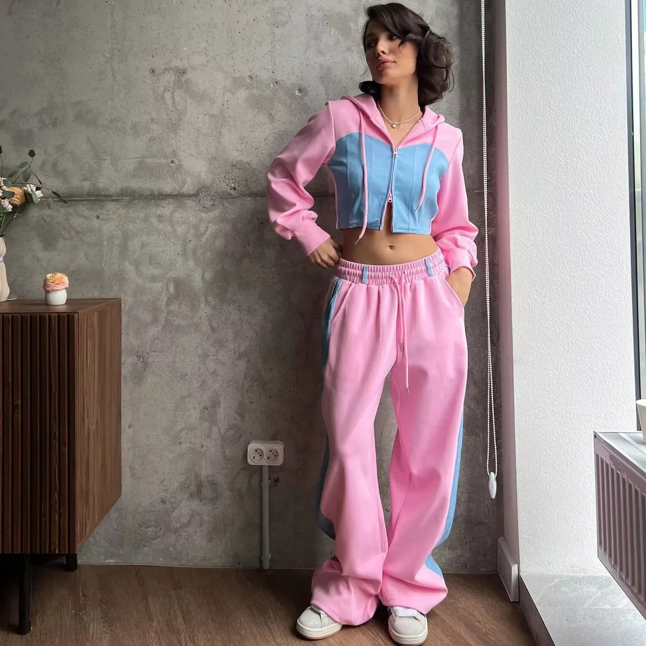 Denise | Kontrast Tracksuit Set