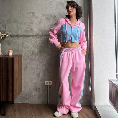 Denise | Kontrast Tracksuit Set