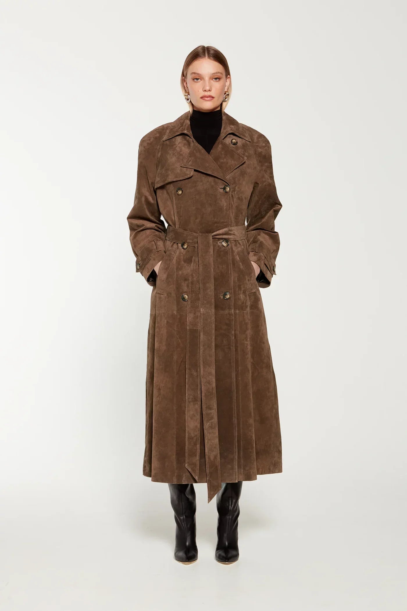 Sienna Wildleder | Trenchcoat