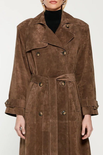 Sienna Wildleder | Trenchcoat