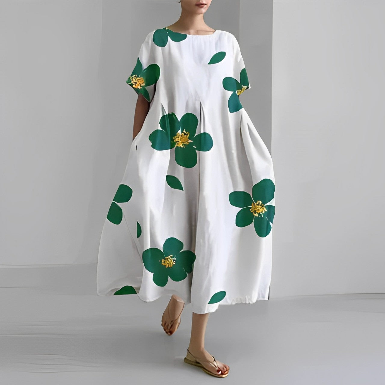 Adelia - Blumenmuster Boho Kleid