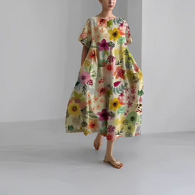 Adelia - Blumenmuster Boho Kleid