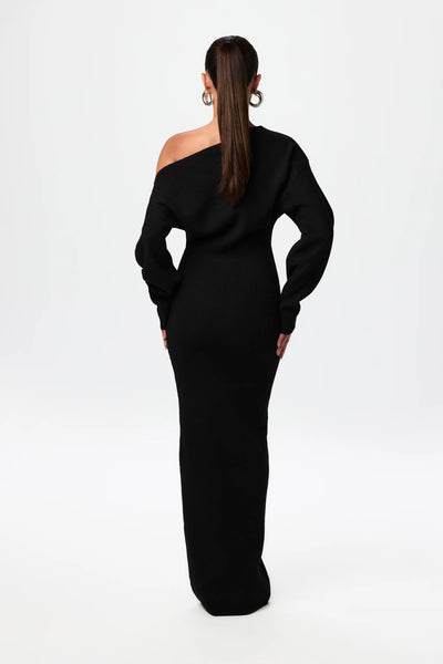Serena Knit | Off-Shoulder Maxi Kleid