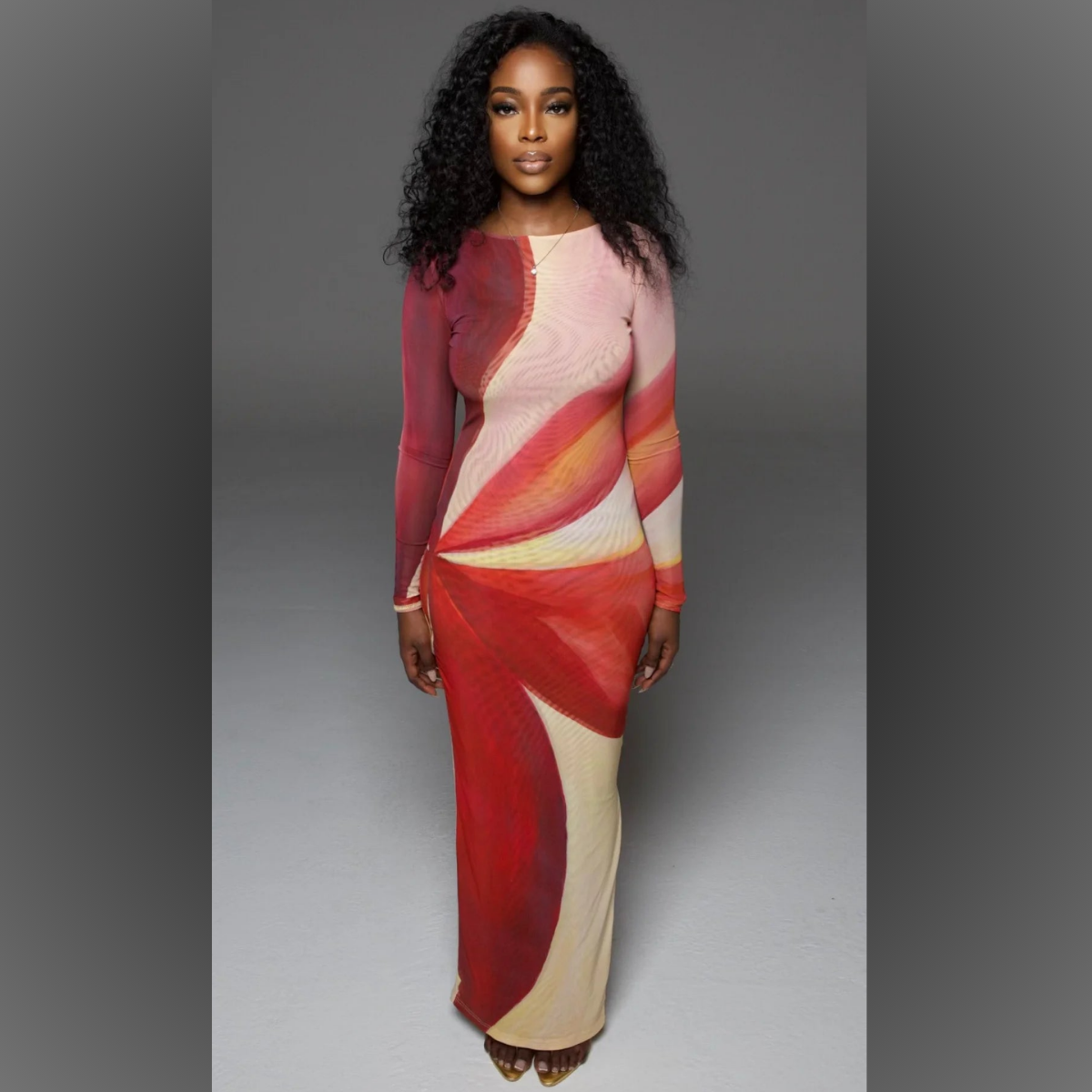 Sonnenuntergang Eleganz | Maxi Kleid