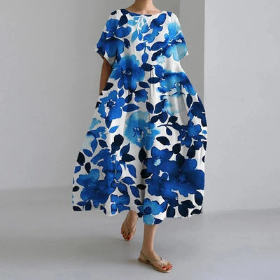 Adelia - Blumenmuster Boho Kleid