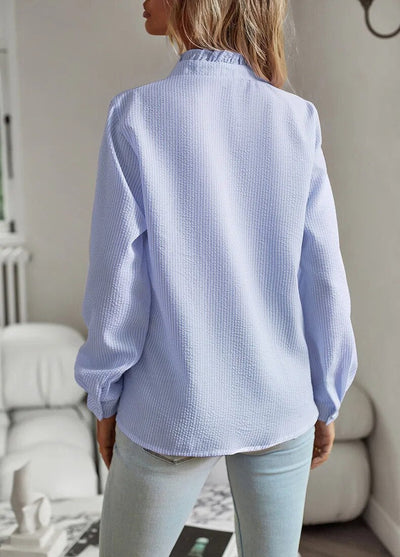Aurora | Langärmlige Bluse mit Volants