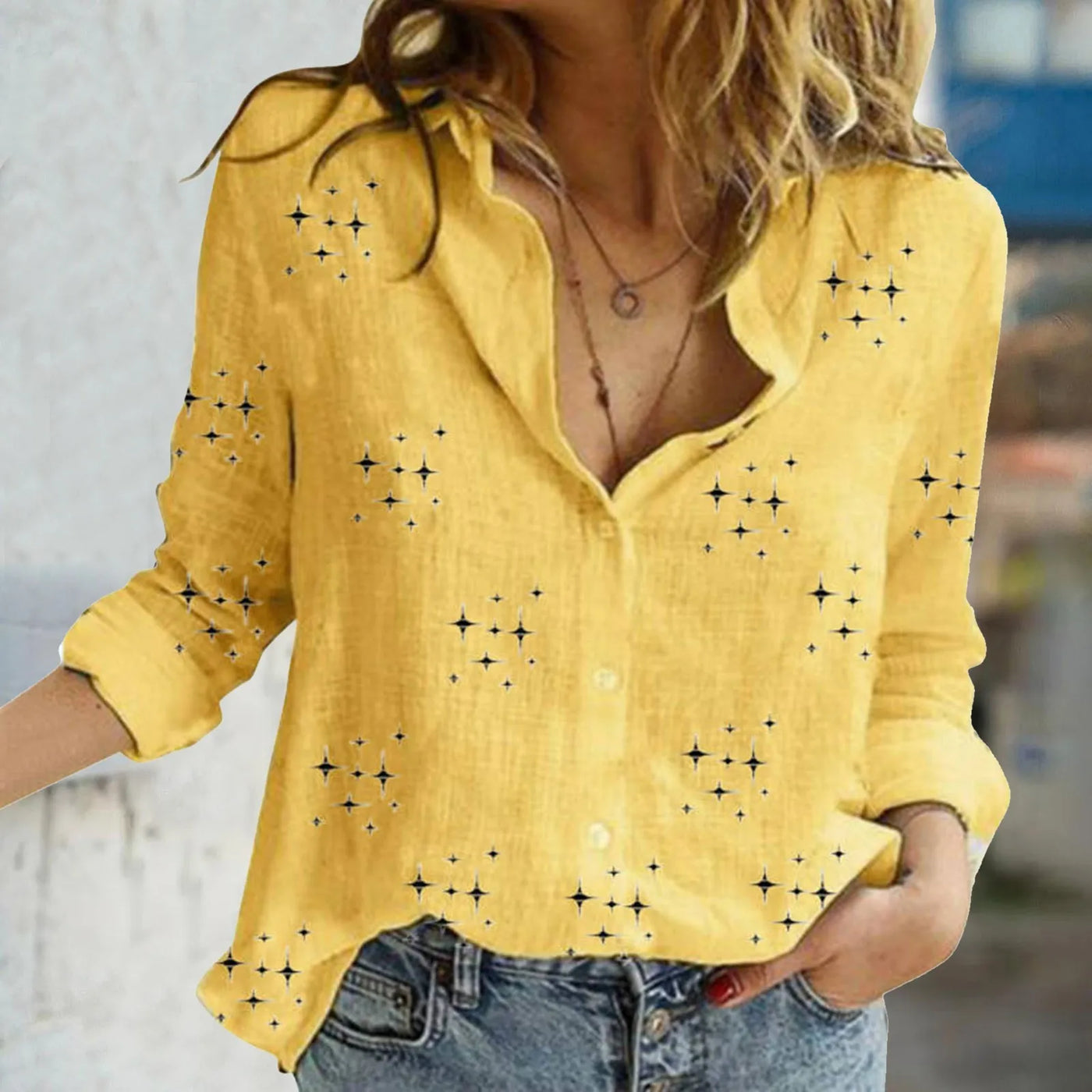Luisa™ | Bluse aus Baumwolle-Leinen mit Stickerei