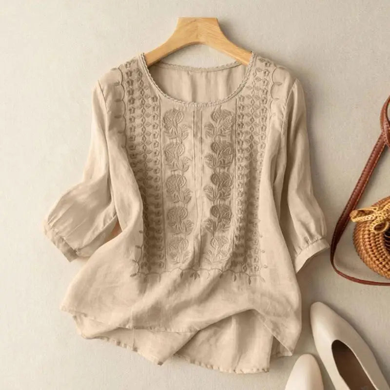 Firenze™ | Bestickte Boho-Bluse aus Baumwolle (Kleinere Passform)