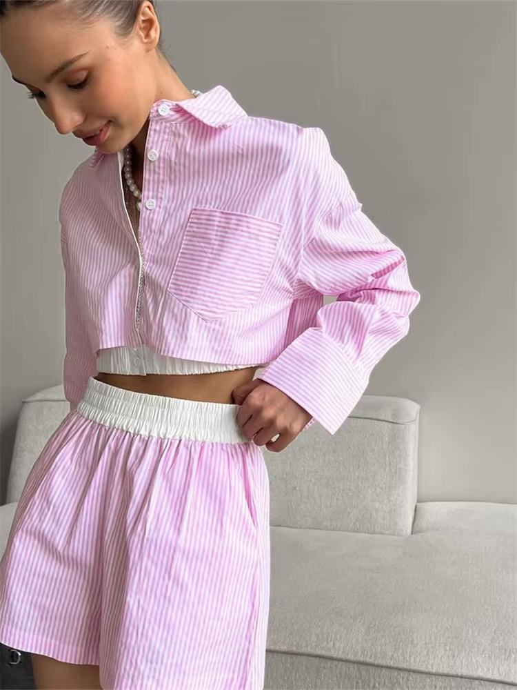 Louelle | Gestreifte Lounge Set