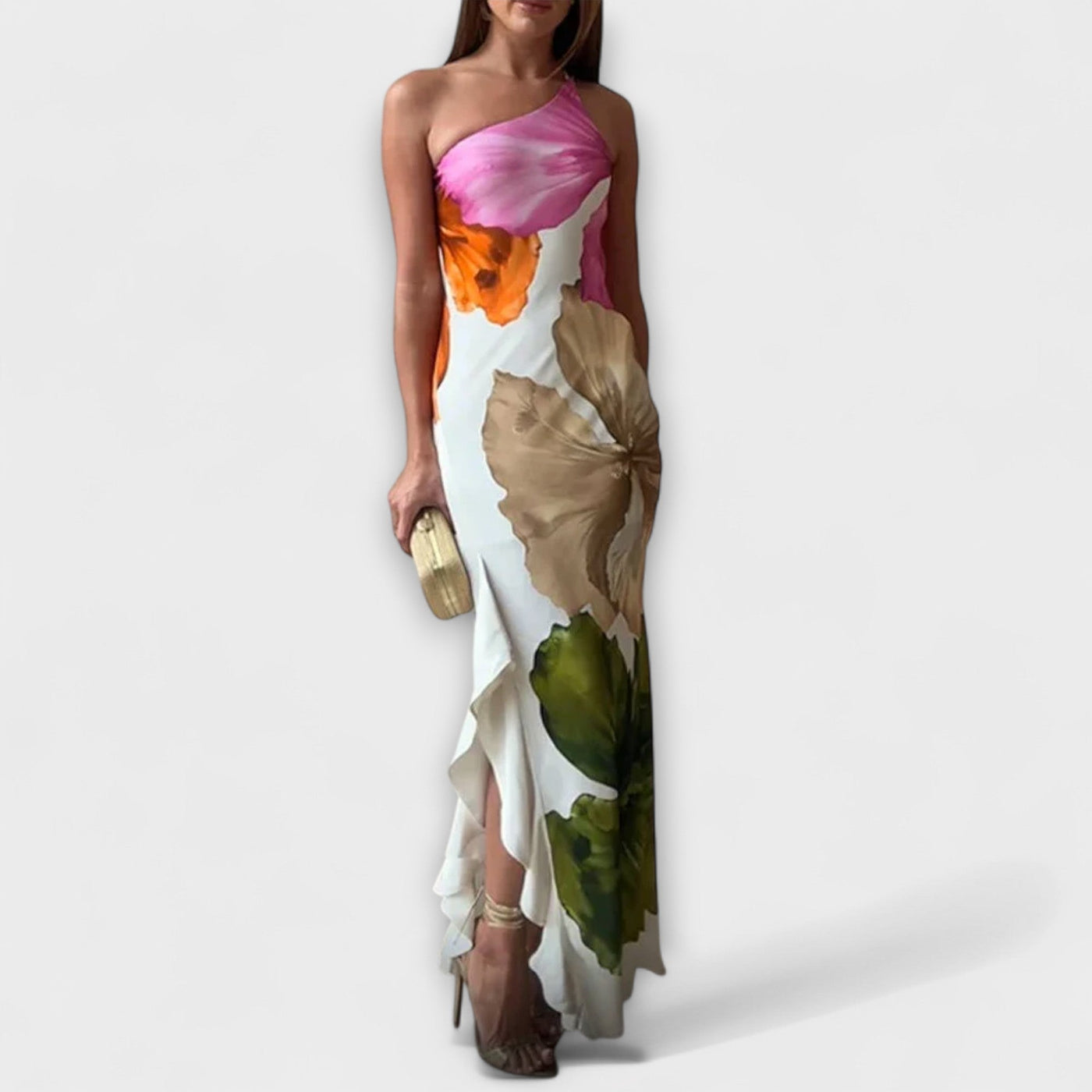 De Sapphire™  | Elegantes Maxikleid im Patchwork-Stil