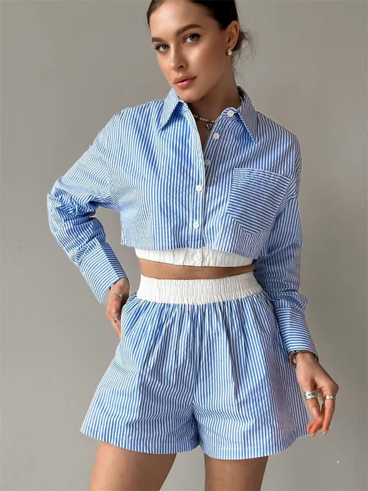 Louelle | Gestreifte Lounge Set