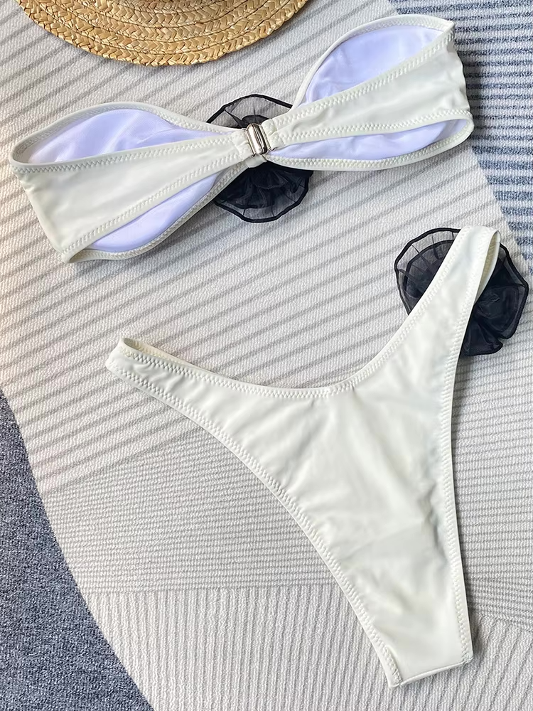 Rosalie | Blumen Bandeau Bikini