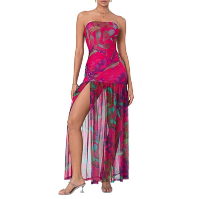 Zamira | Transparente Split-Maxikleid