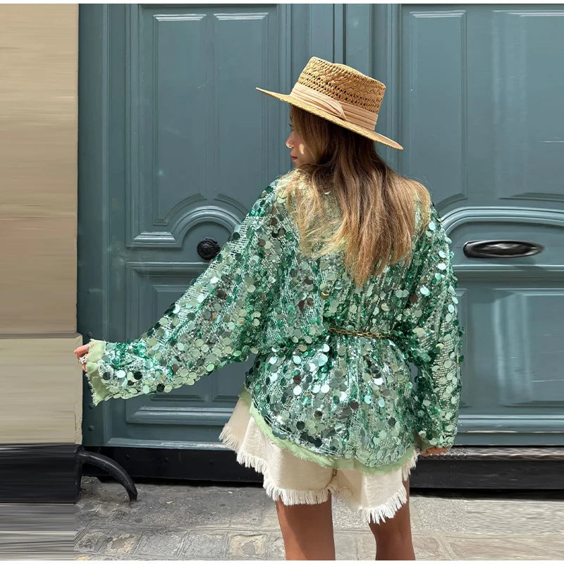 Noreva | Pailletten-Kimono für Sommer- und Herbststyling