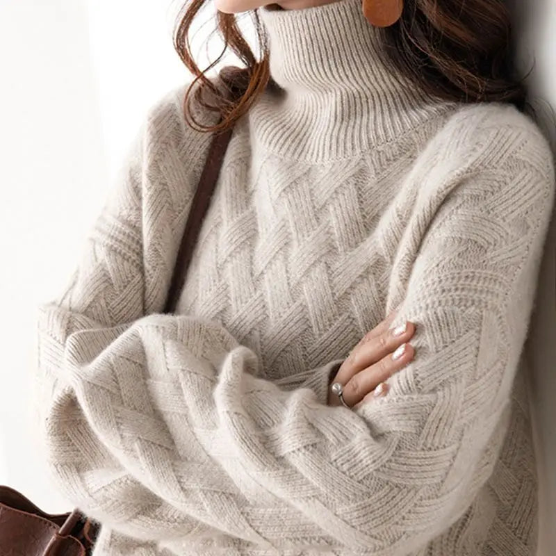 Feliciana | Pullover mit hohem Kragen aus Strick