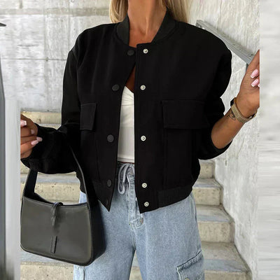 StreetMuse | Cropped Bomberjacke mit Utility-Look
