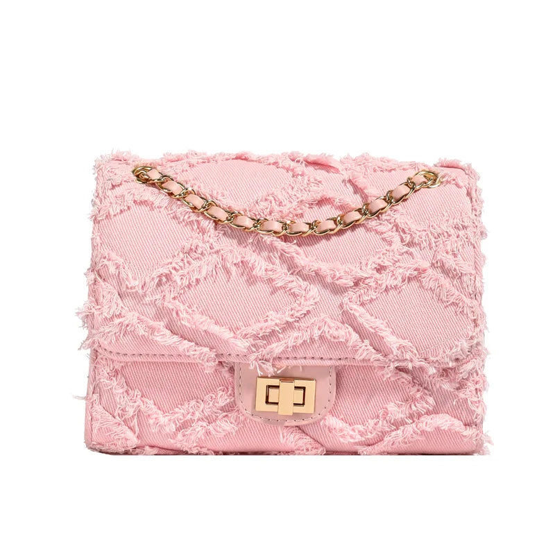 Frayla | Raffinierte Denim Schultertasche