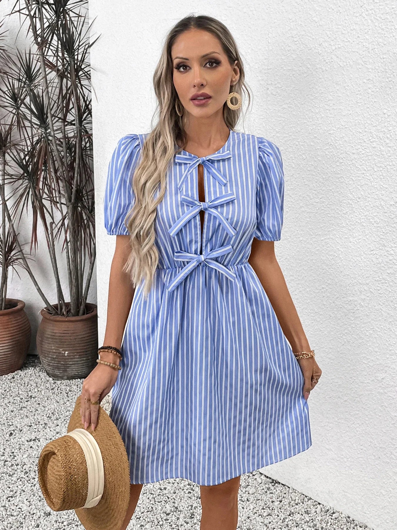 Bloomie | Verspieltes Kleid mit Puffärmeln – Süß, Lässig & Sommerlich