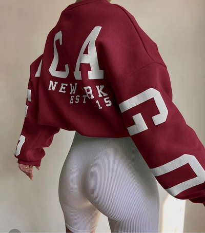 Chicago Vibes | Oversized Sweatshirt mit Druck & Streetstyle-Look
