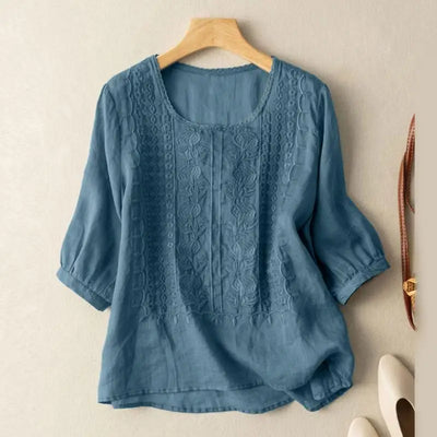 Firenze™ | Bestickte Boho-Bluse aus Baumwolle (Kleinere Passform)